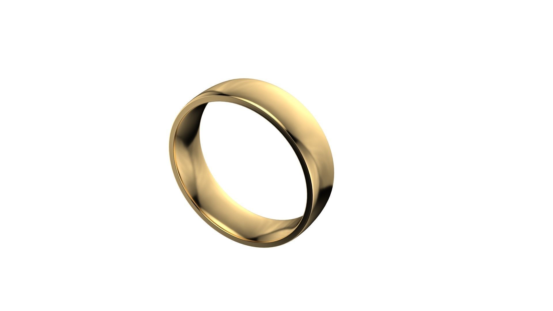 Pack 06 Simple wedding ring 3D print model_9