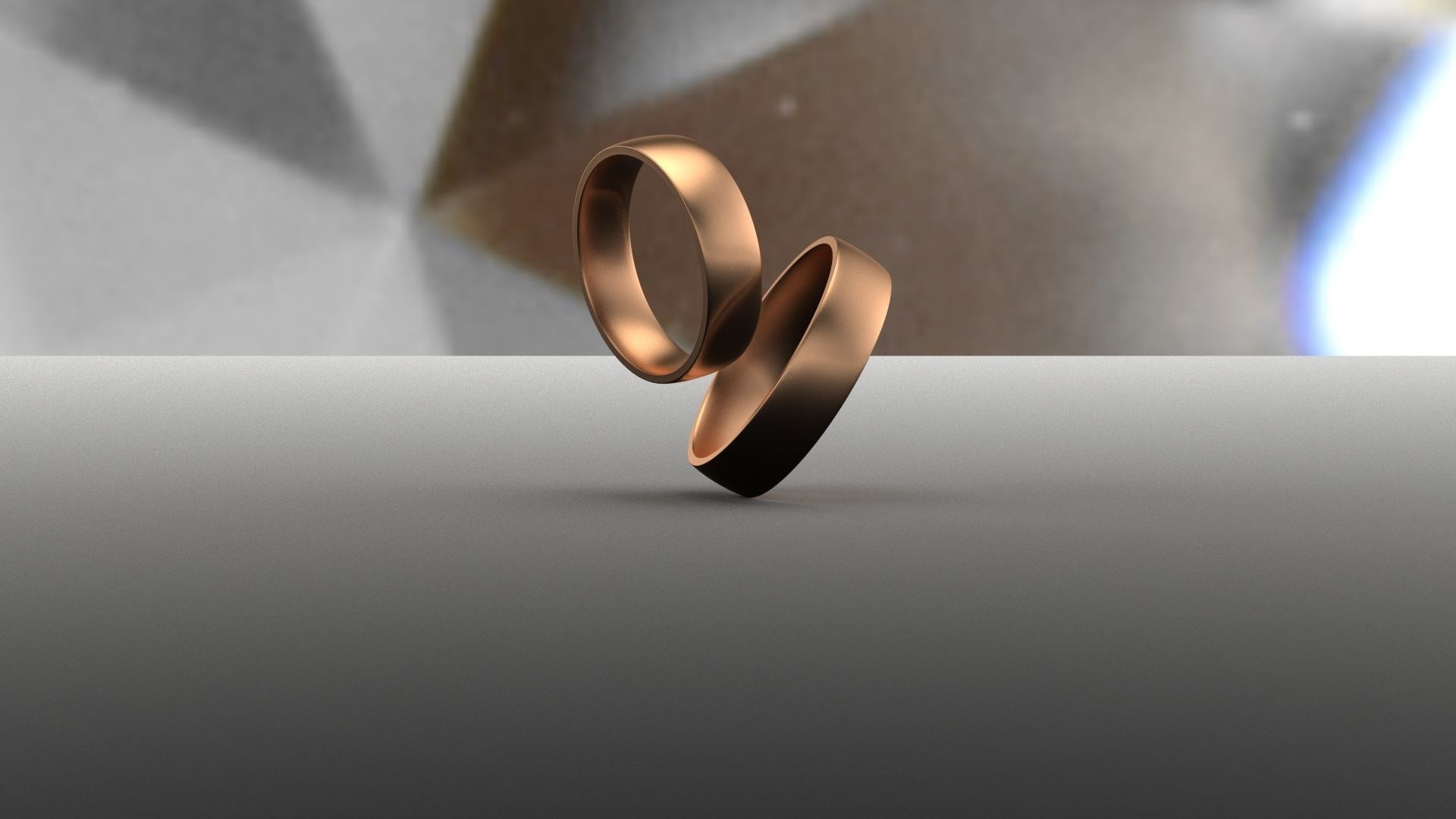 Pack 06 Simple wedding ring 3D print model_5