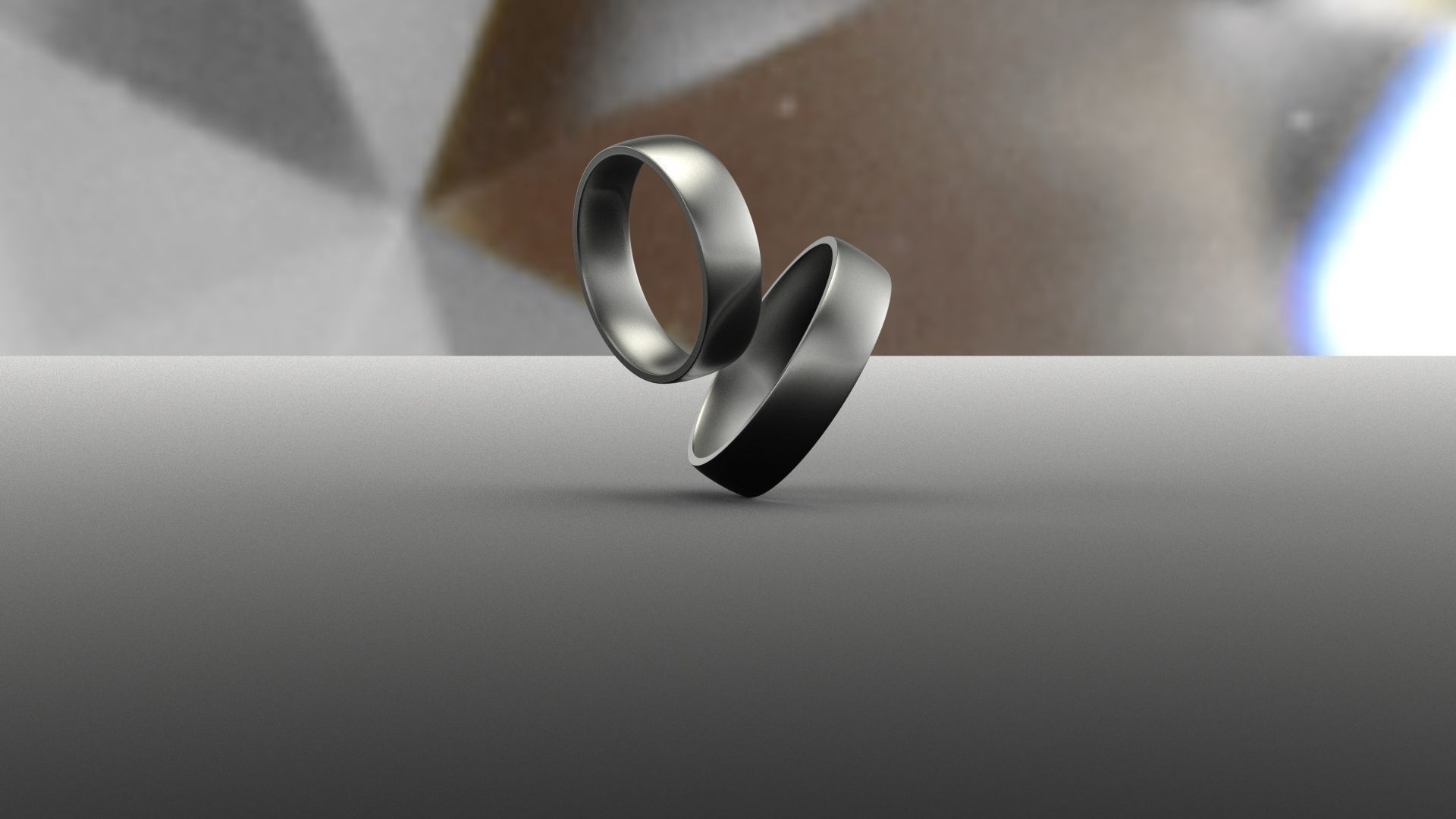 Pack 06 Simple wedding ring 3D print model_4