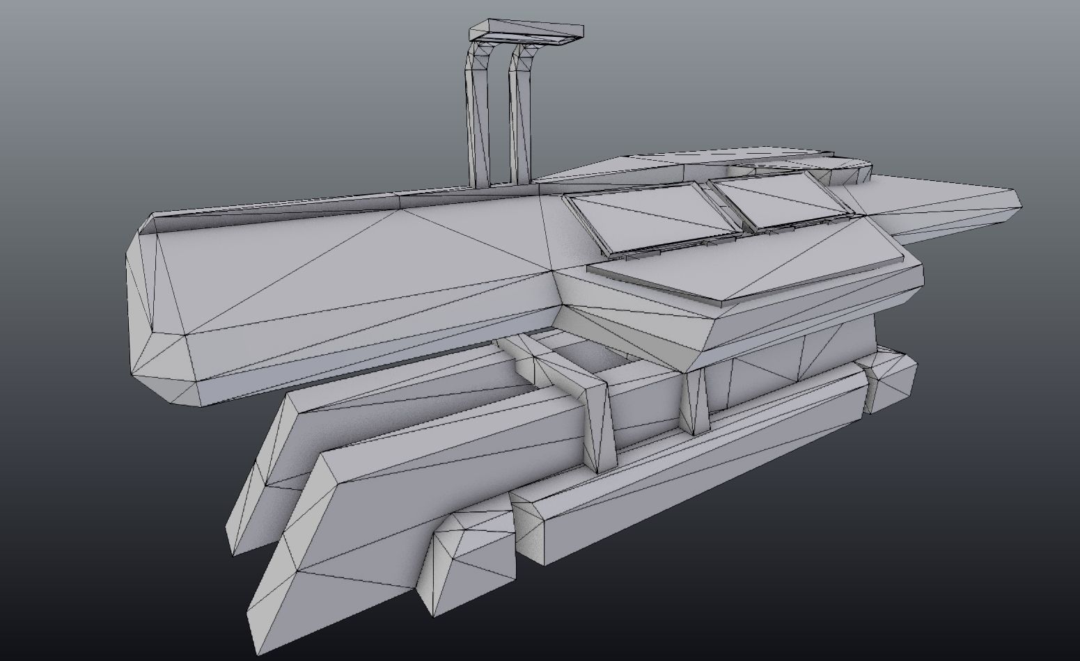 Sci Fi Repair Table Low-poly 3D model_5