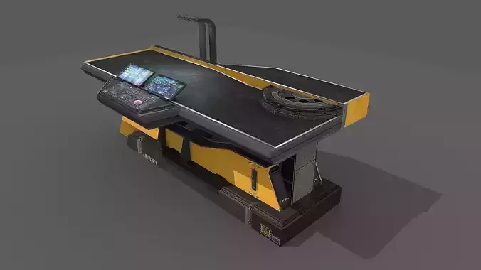 Sci Fi Repair Table Low-poly 3D model