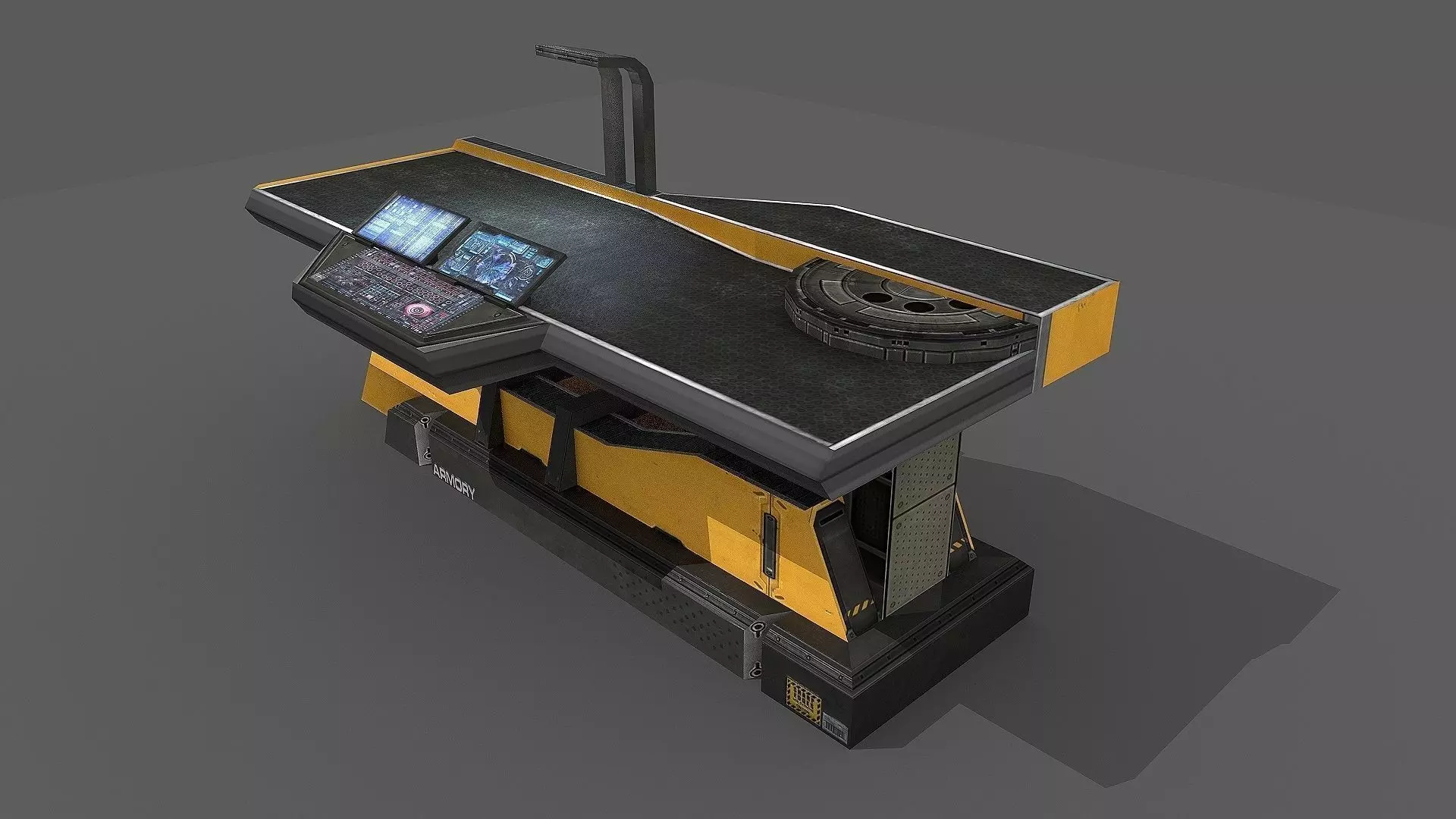 Sci Fi Repair Table Low-poly 3D model_0
