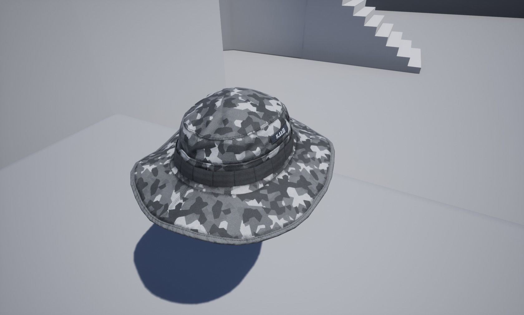 Boonie hat Low-poly 3D model_25
