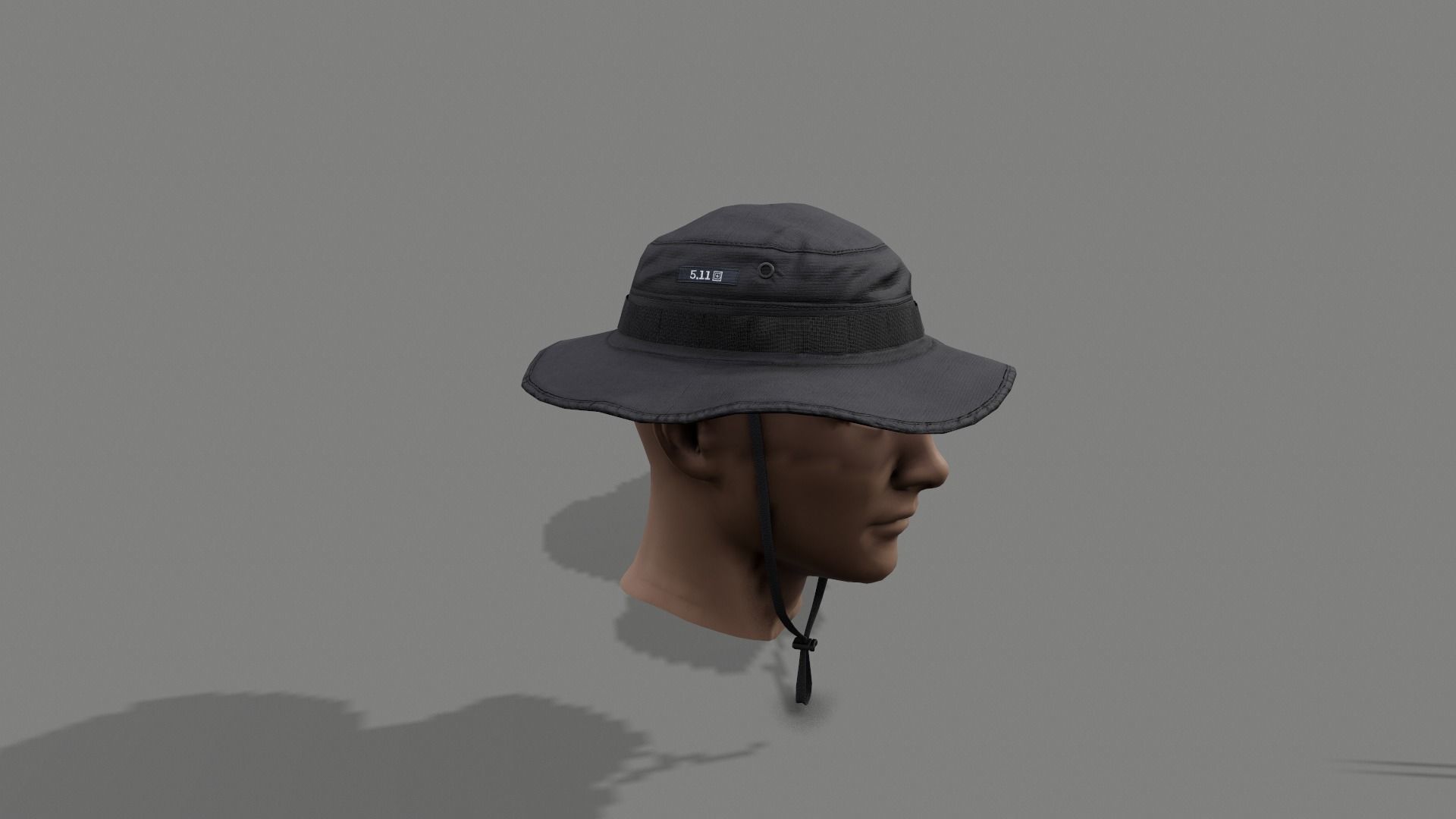 Boonie hat Low-poly 3D model_2
