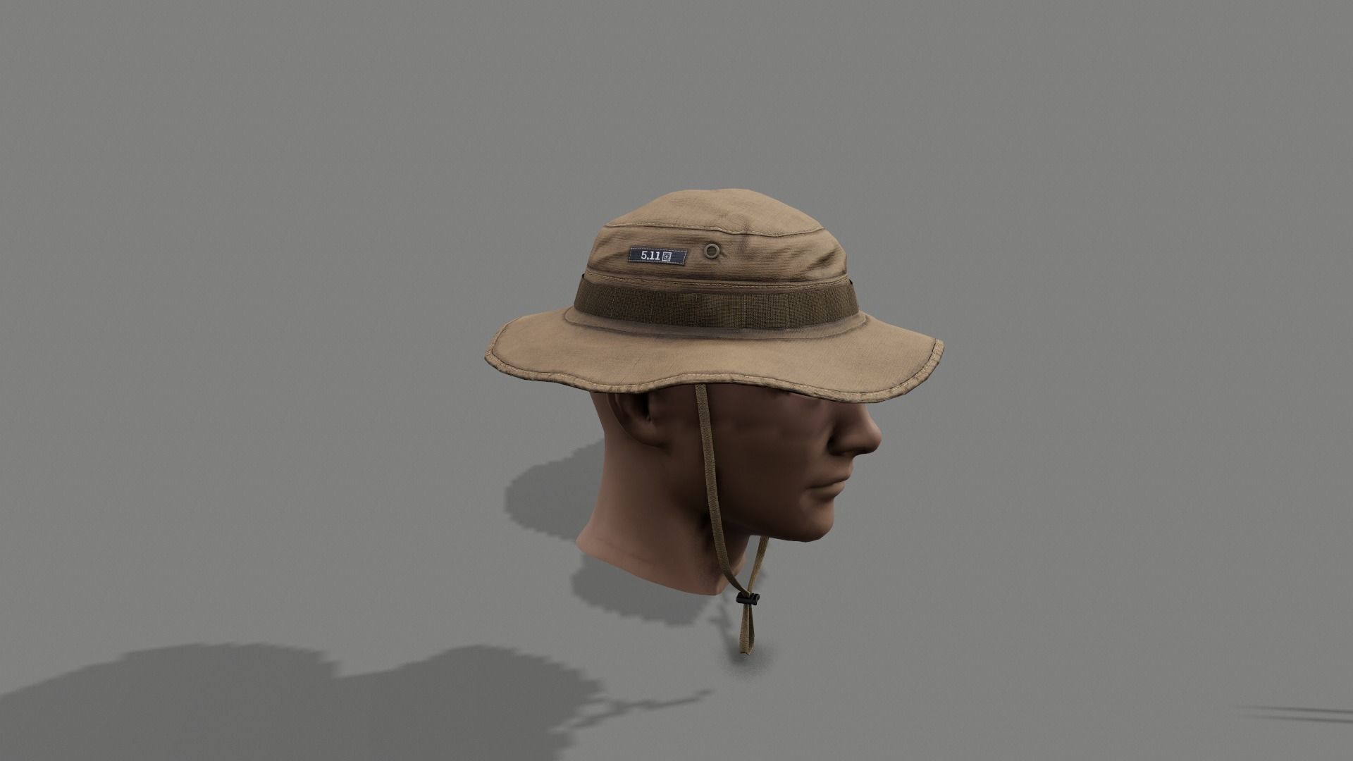 Boonie hat Low-poly 3D model_10