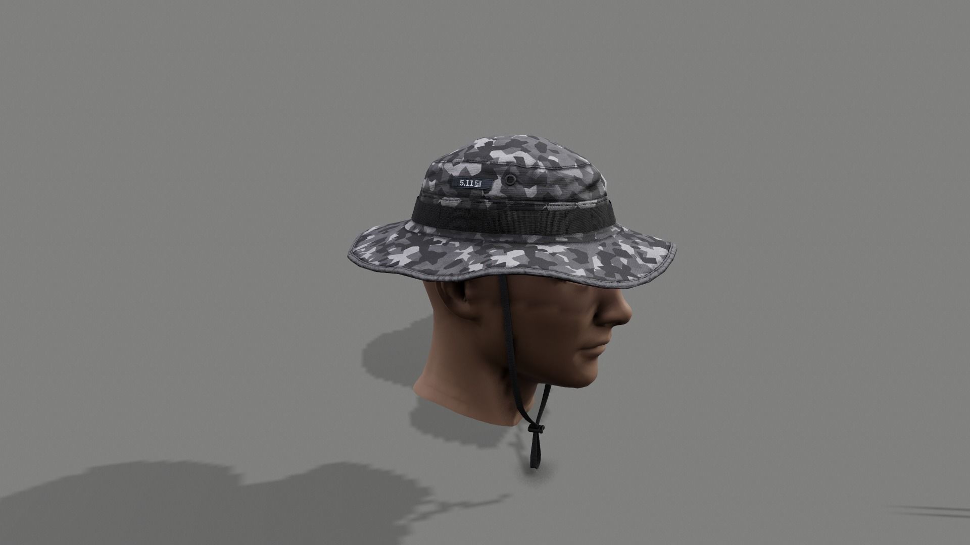 Boonie hat Low-poly 3D model_11