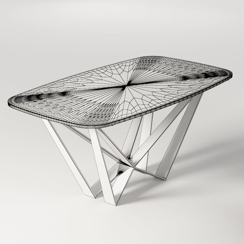 Marble Table Free 3D model_2