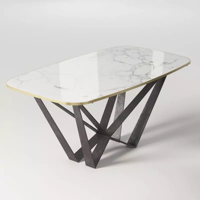 Marble Table Free 3D model_0