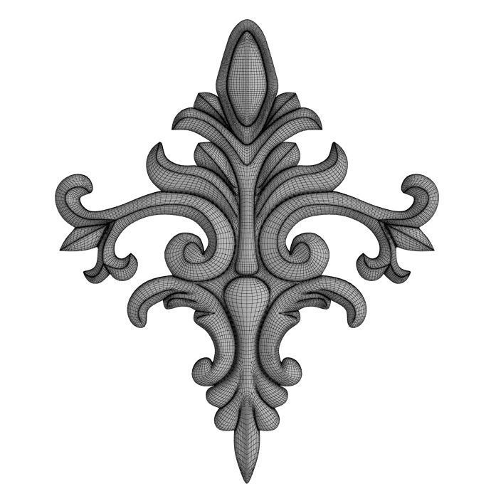 Moulding ornate design 3D model_2