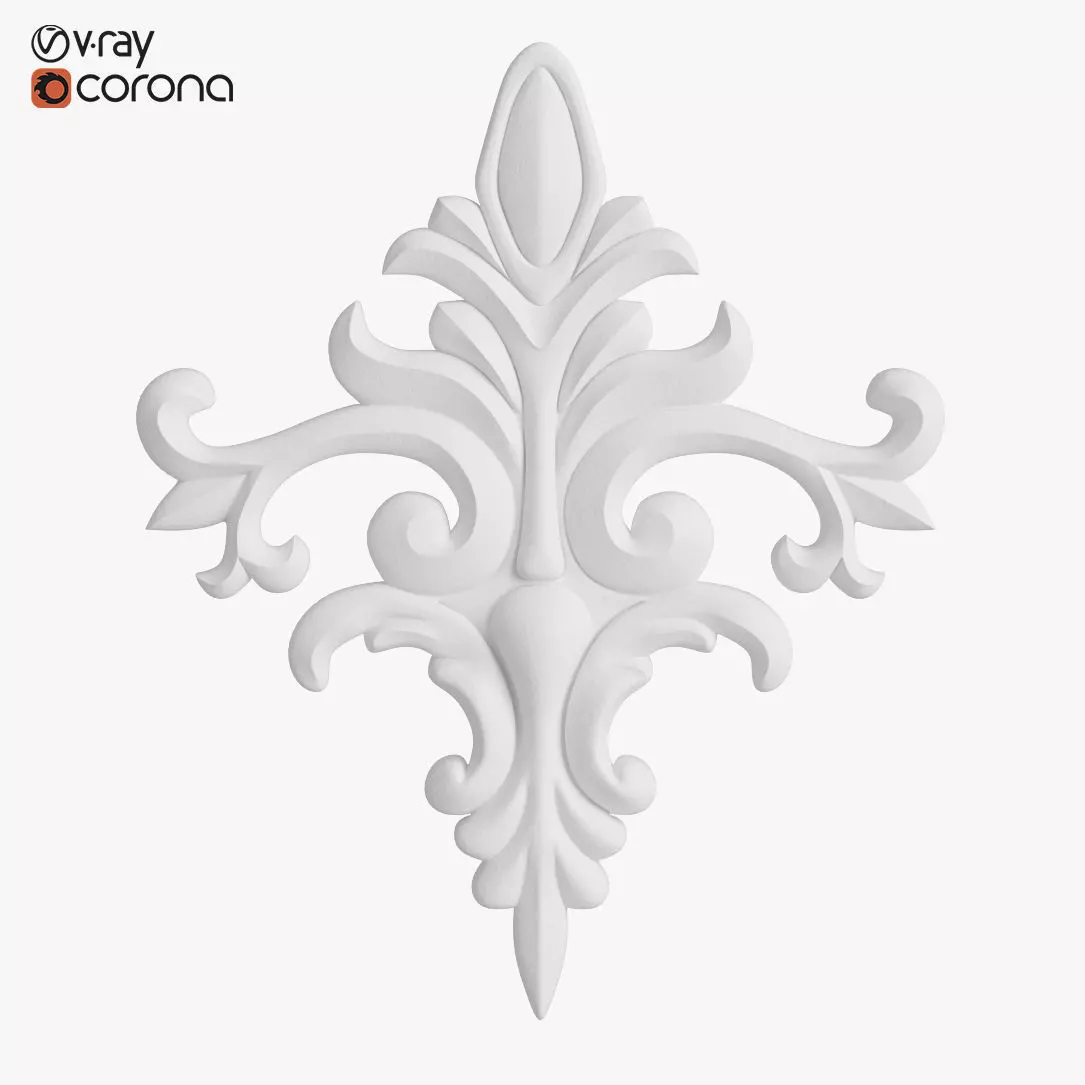 Moulding ornate design 3D model_0