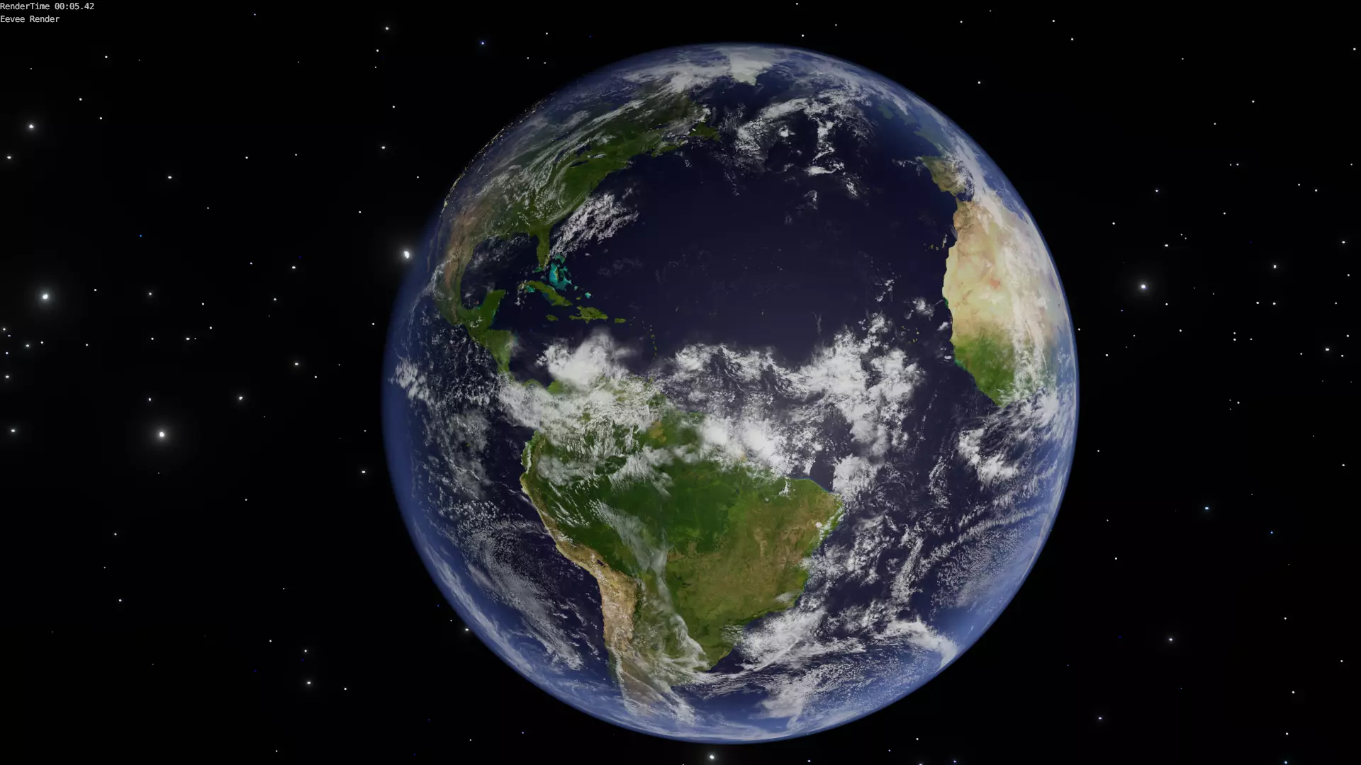 Realistic Earth optimized for real-time-rendering 3D model