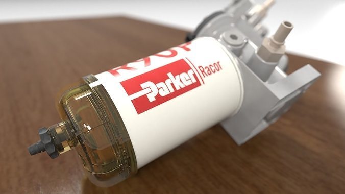 Parker Racor Diesel Filter 790R10 - R90P Low-poly 3D model