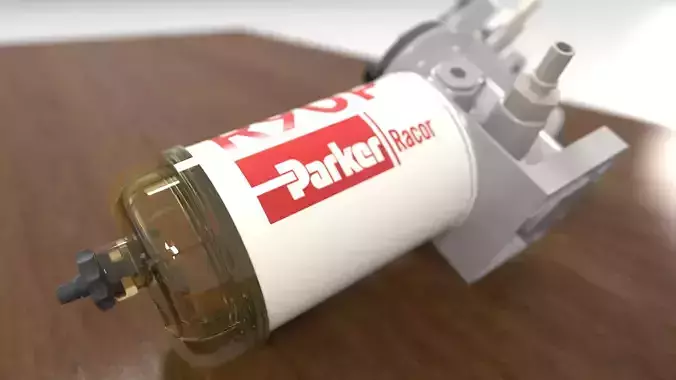 Parker Racor Diesel Filter 790R10 - R90P Low-poly 3D model