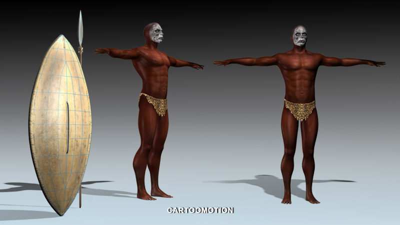 ZULU WARRIOR Low-poly 3D model_14