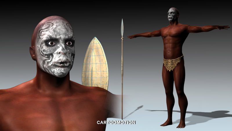 ZULU WARRIOR Low-poly 3D model_13