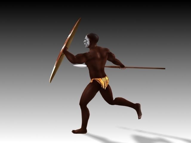 ZULU WARRIOR Low-poly 3D model_8