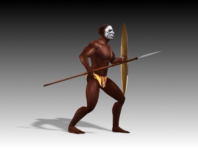 ZULU WARRIOR Low-poly 3D model_5