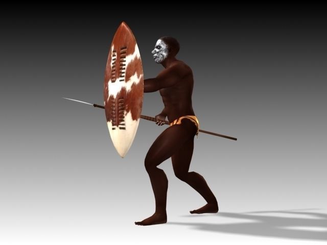 ZULU WARRIOR Low-poly 3D model_2