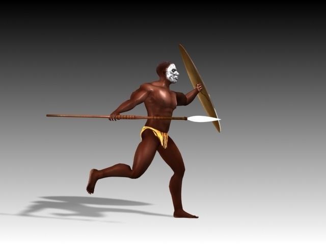 ZULU WARRIOR Low-poly 3D model_10