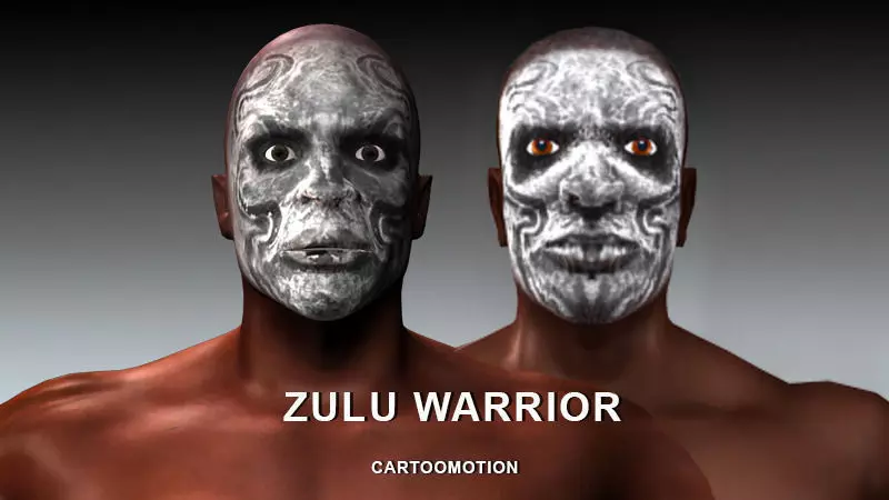 ZULU WARRIOR Low-poly 3D model_0