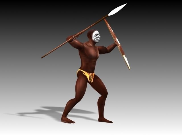 ZULU WARRIOR Low-poly 3D model_6