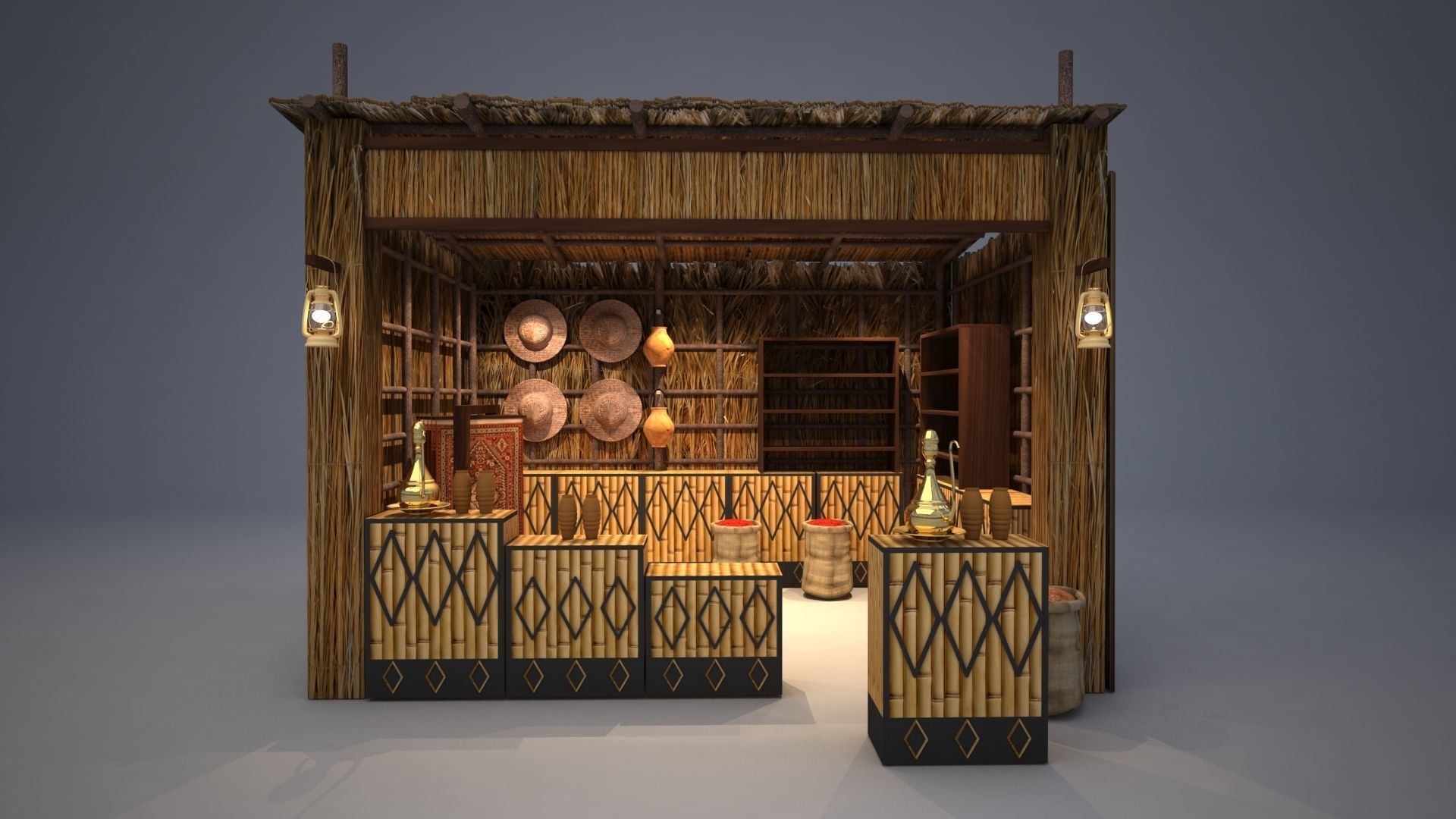 Barasti Souq 3D model_2