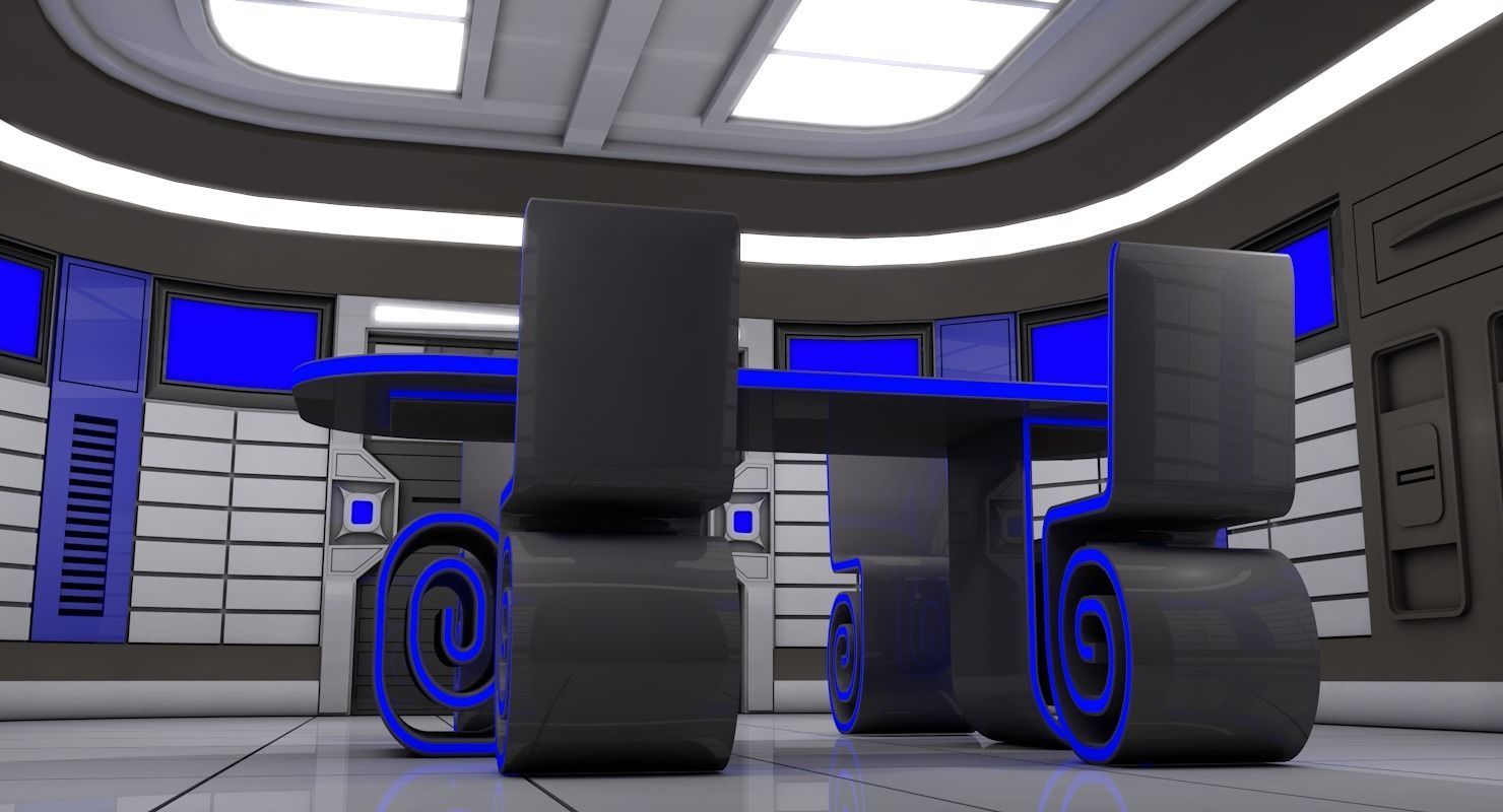 Sci Fi Meeting Room 3D model_1