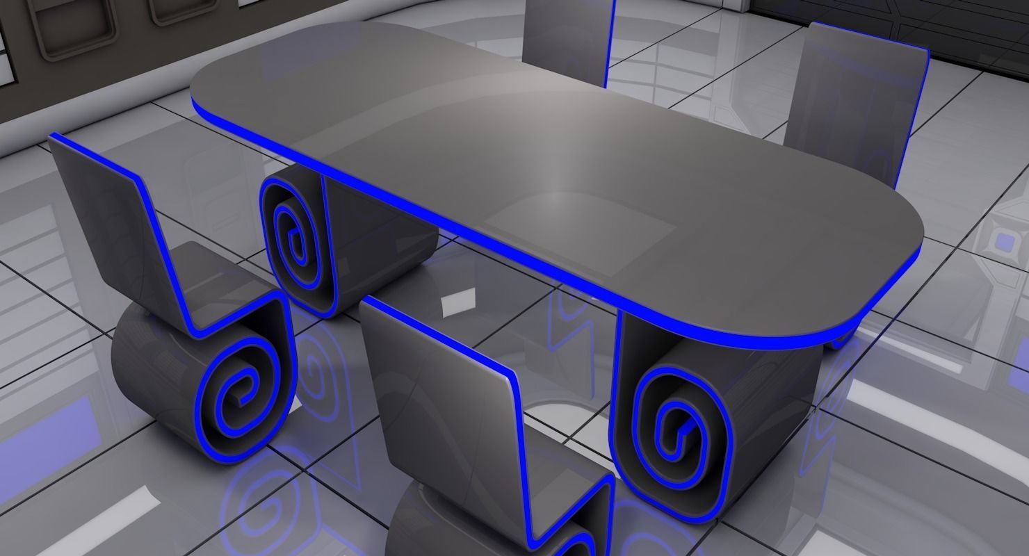 Sci Fi Meeting Room 3D model_4