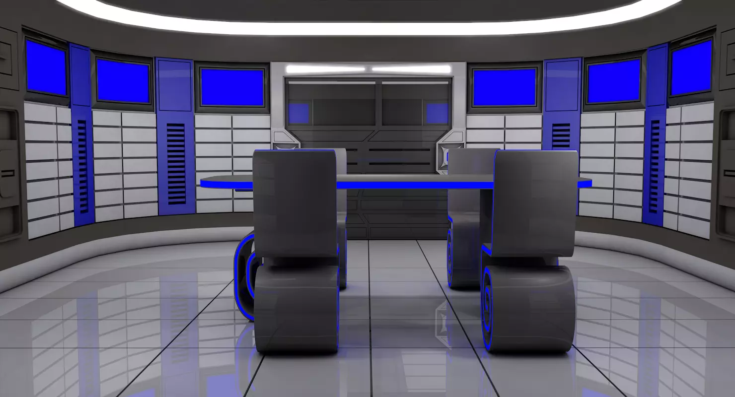 Sci Fi Meeting Room 3D model_0