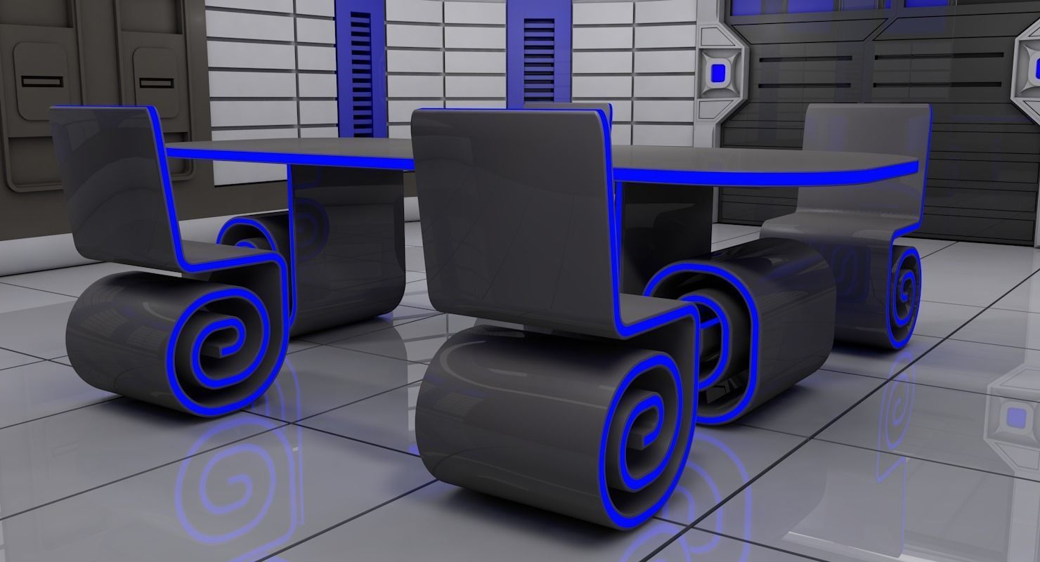 Sci Fi Meeting Room 3D model_3