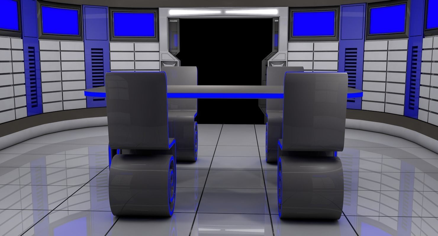 Sci Fi Meeting Room 3D model_5
