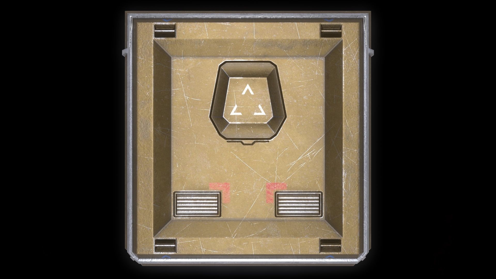 Scifi Crate Openable Door Low-poly 3D model_19