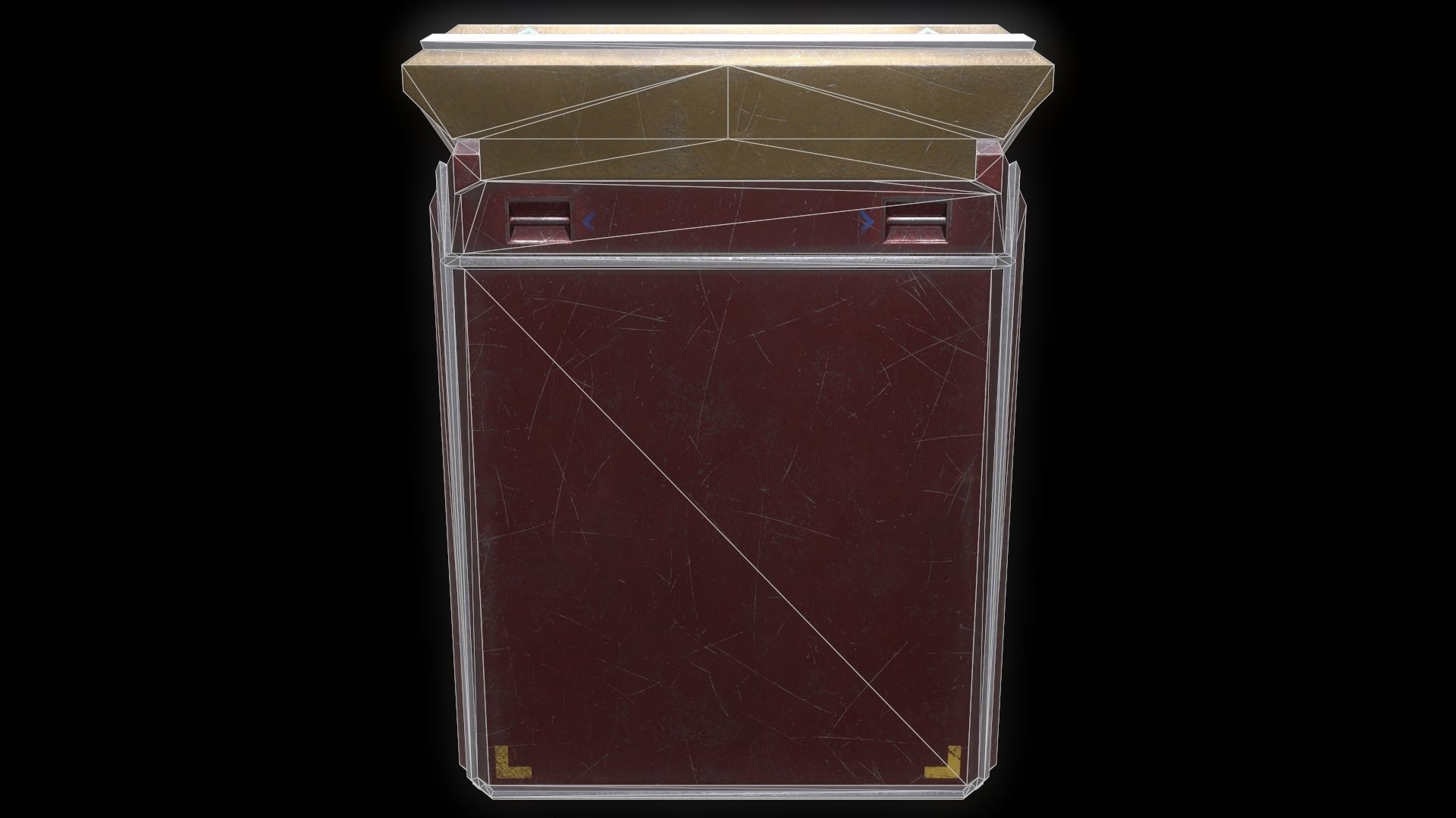 Scifi Crate Openable Door Low-poly 3D model_18