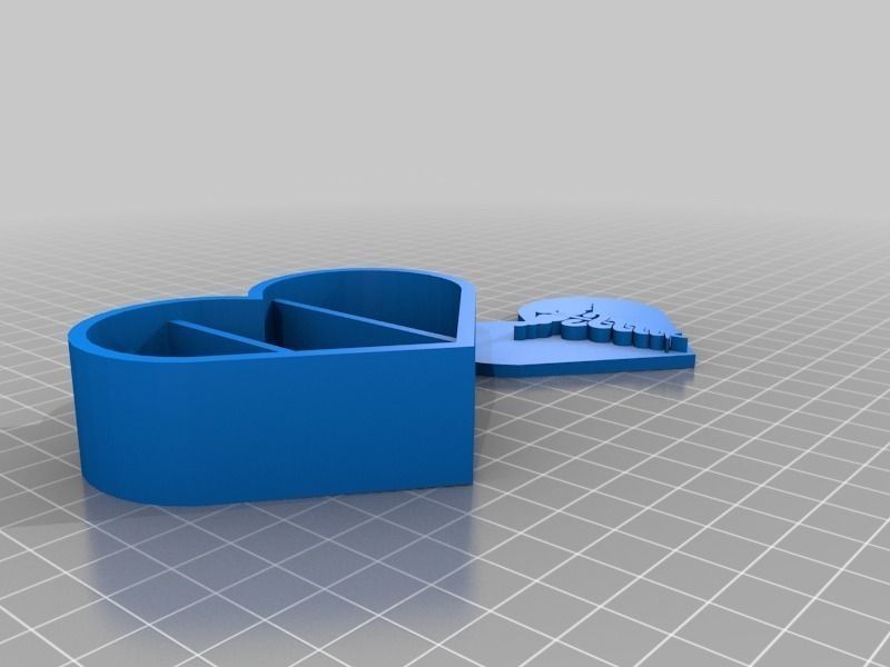 Heart Shaped Pill Holder Free 3D print model_2