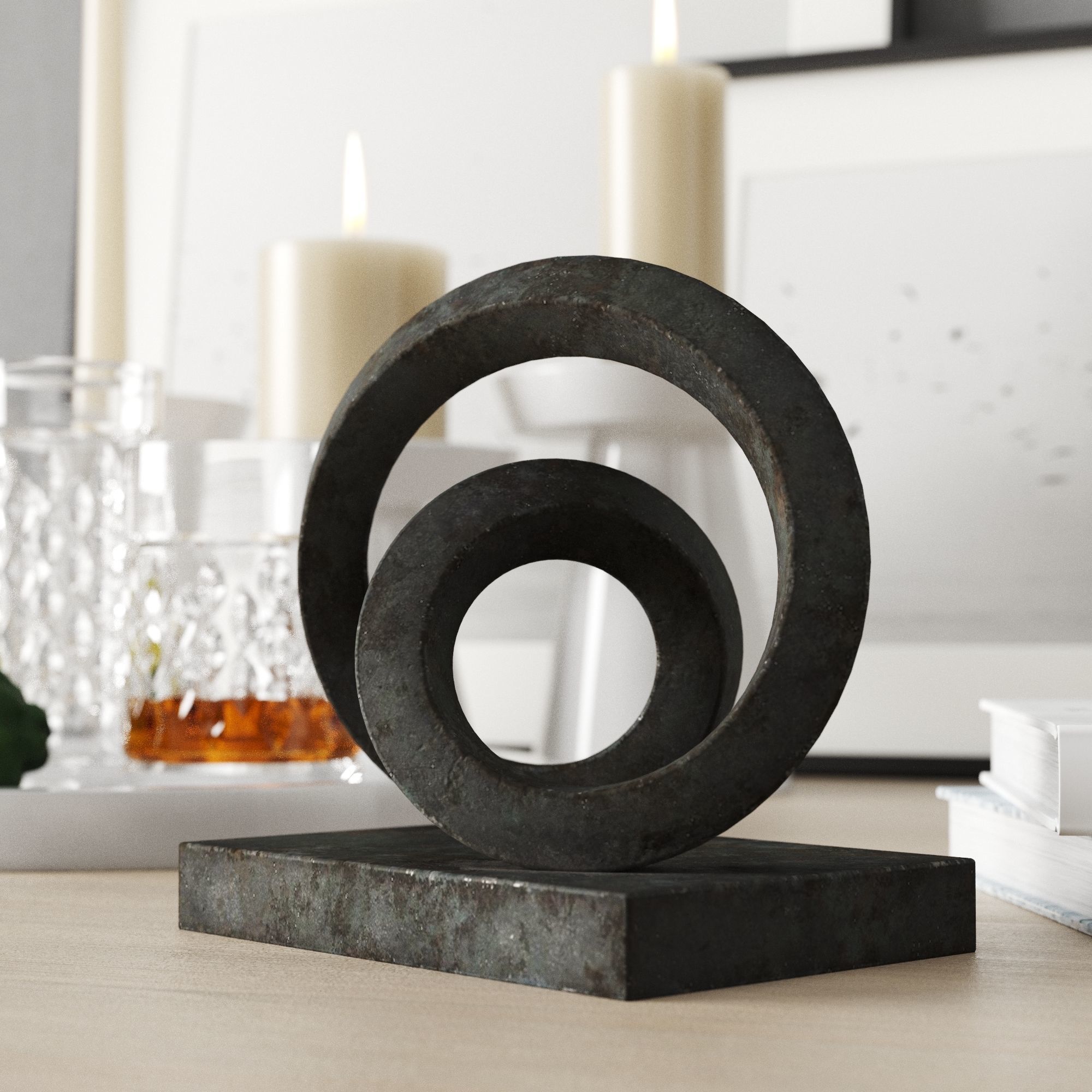 Decorative Set With Dried Poppy Pods 3D model_4