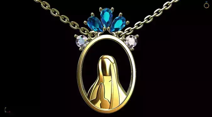 Saint Scapular Pendant 3D print model