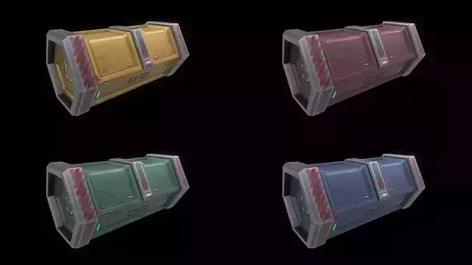 Scifi Crate Openable Door