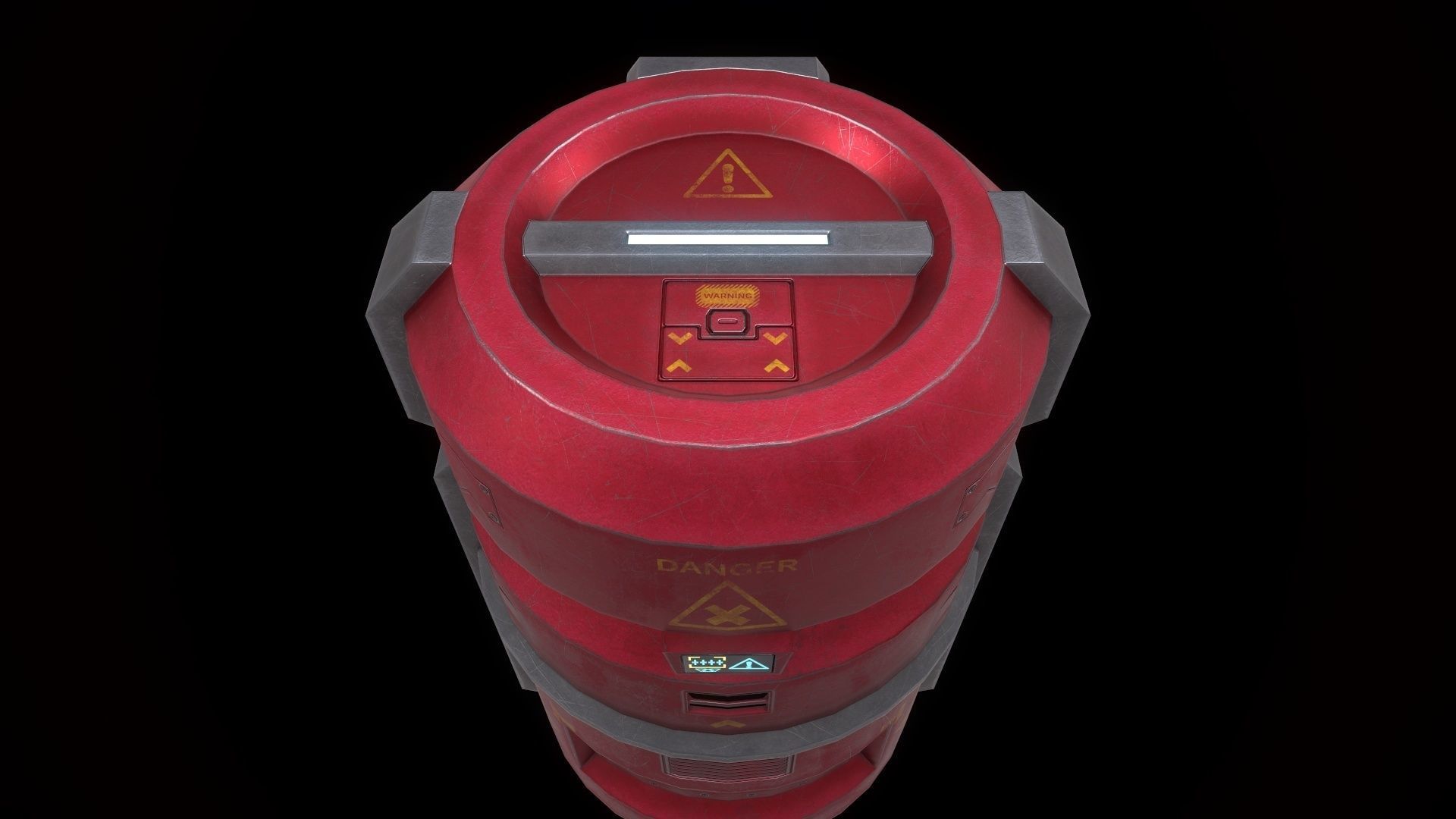 Scifi Crate Openable Door Low-poly 3D model_18