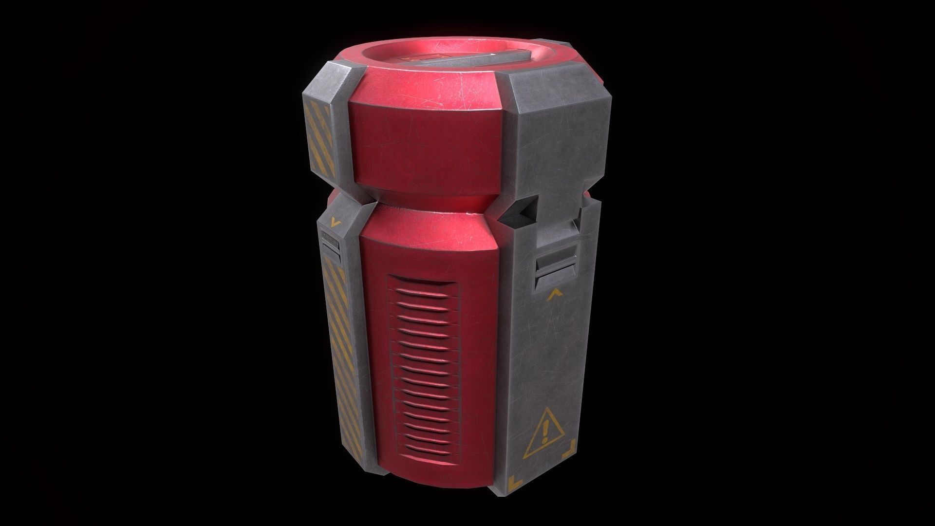 Scifi Crate Openable Door Low-poly 3D model_7