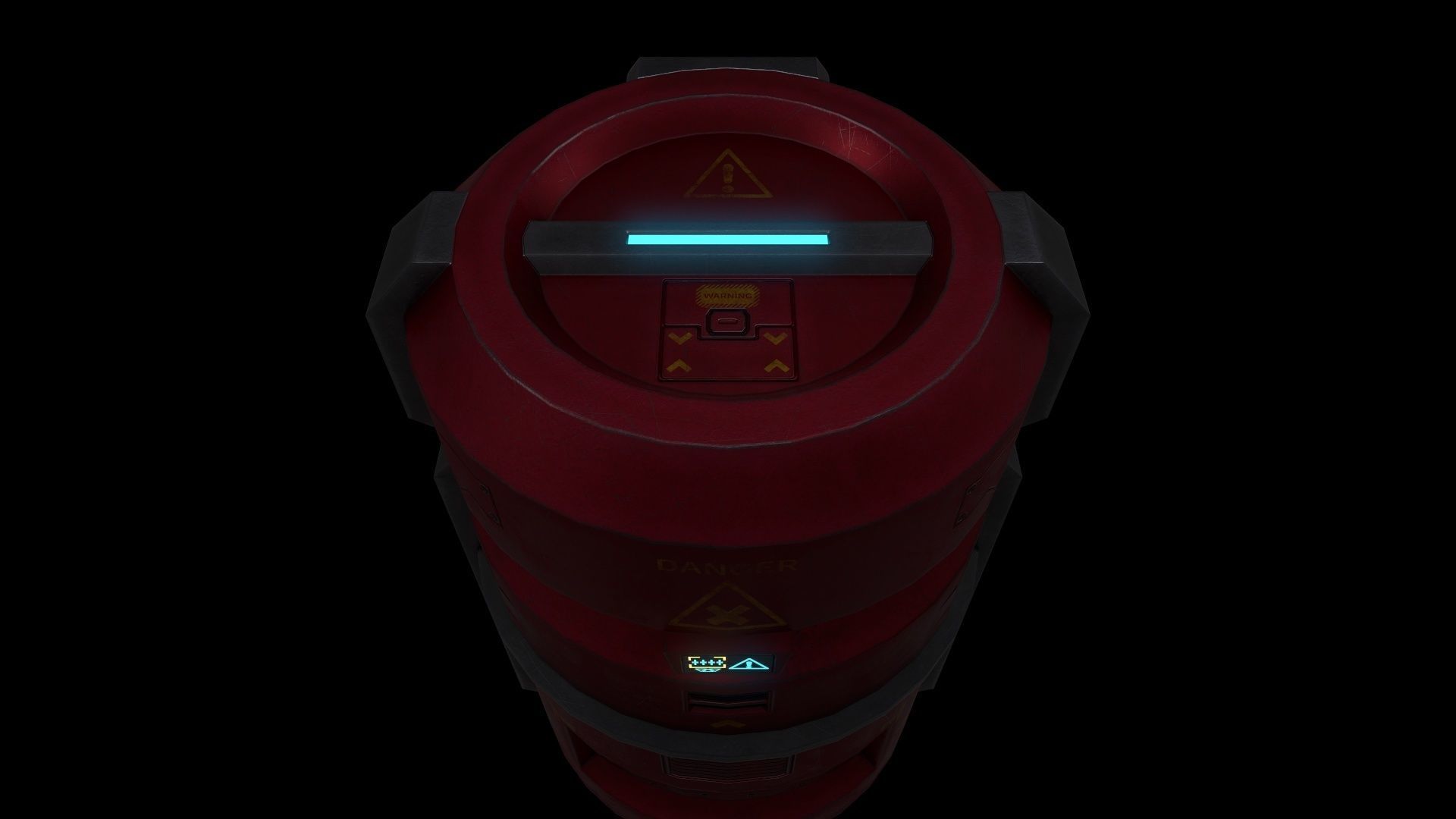 Scifi Crate Openable Door Low-poly 3D model_20