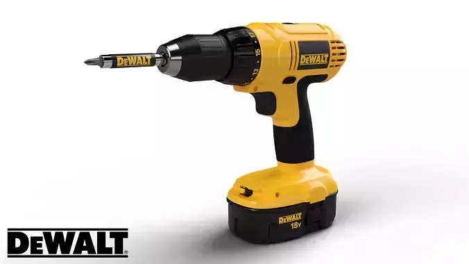Dewalt DC970 Cordless Drill Driver 3D model