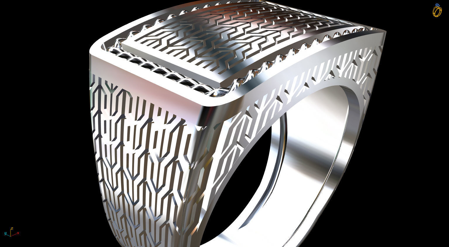 Texture Ring 3D print model_11