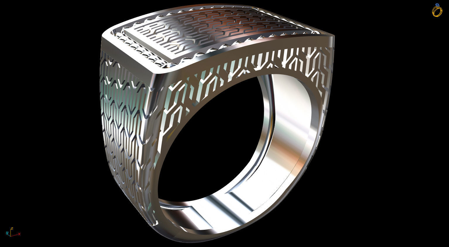 Texture Ring 3D print model_8