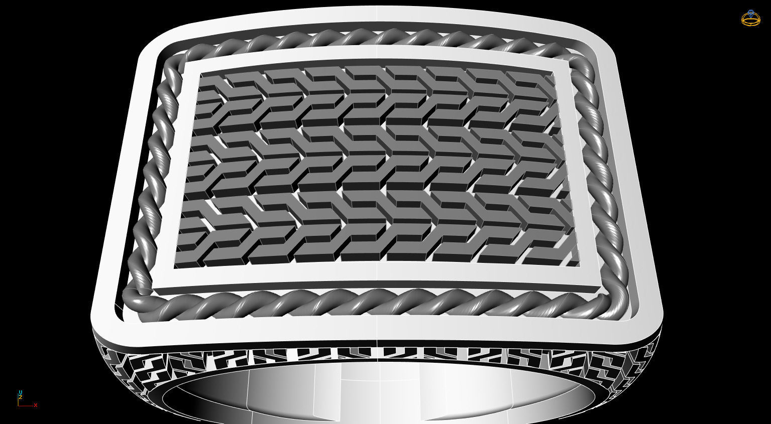 Texture Ring 3D print model_6