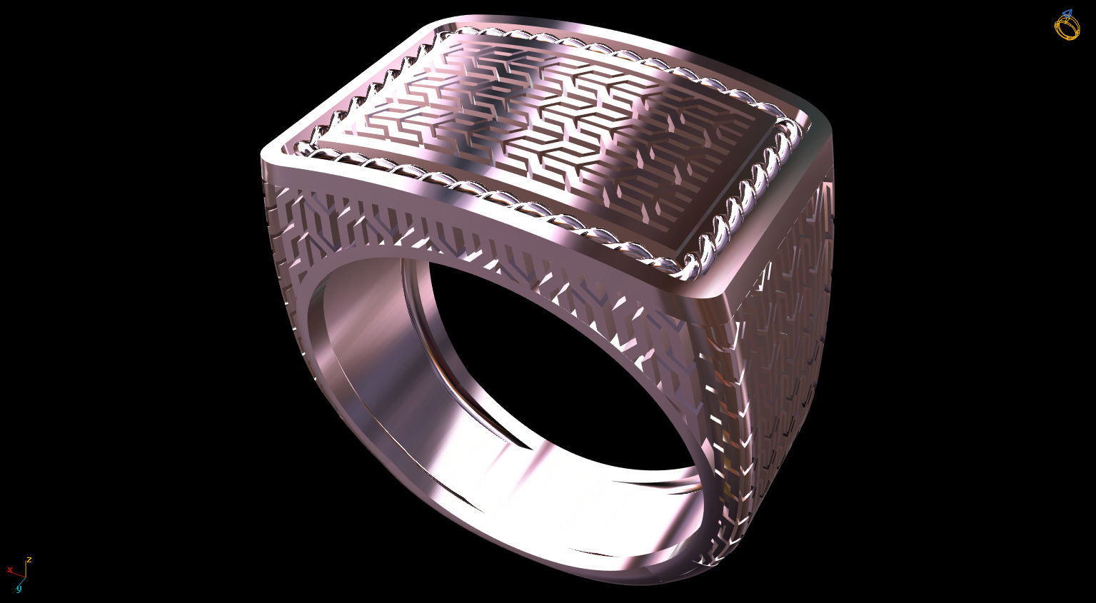 Texture Ring 3D print model_12