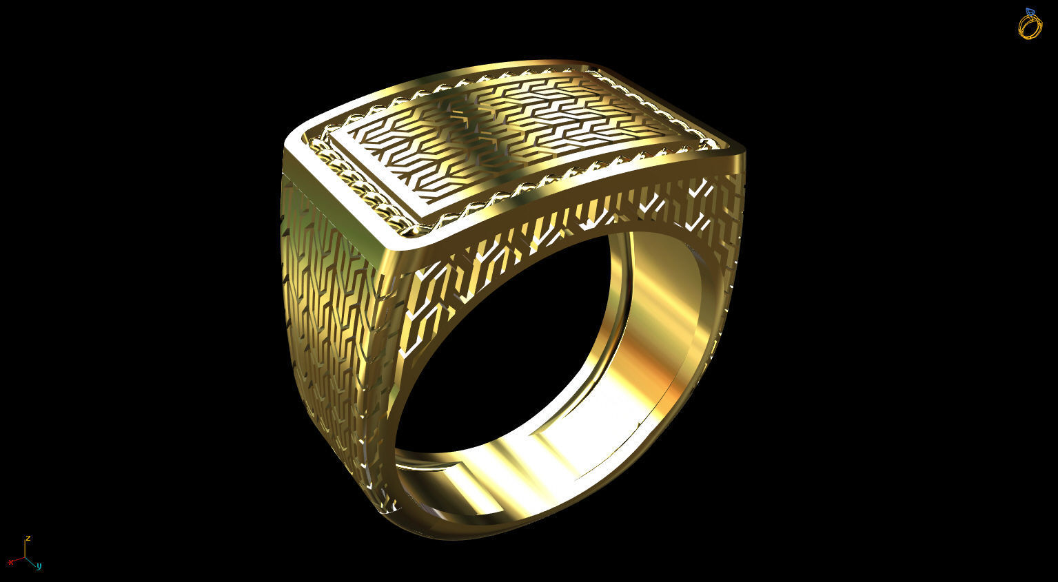 Texture Ring 3D print model_2