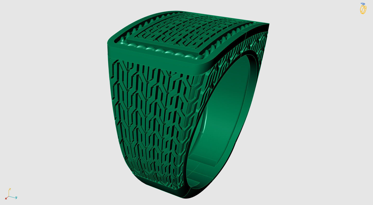 Texture Ring 3D print model_15