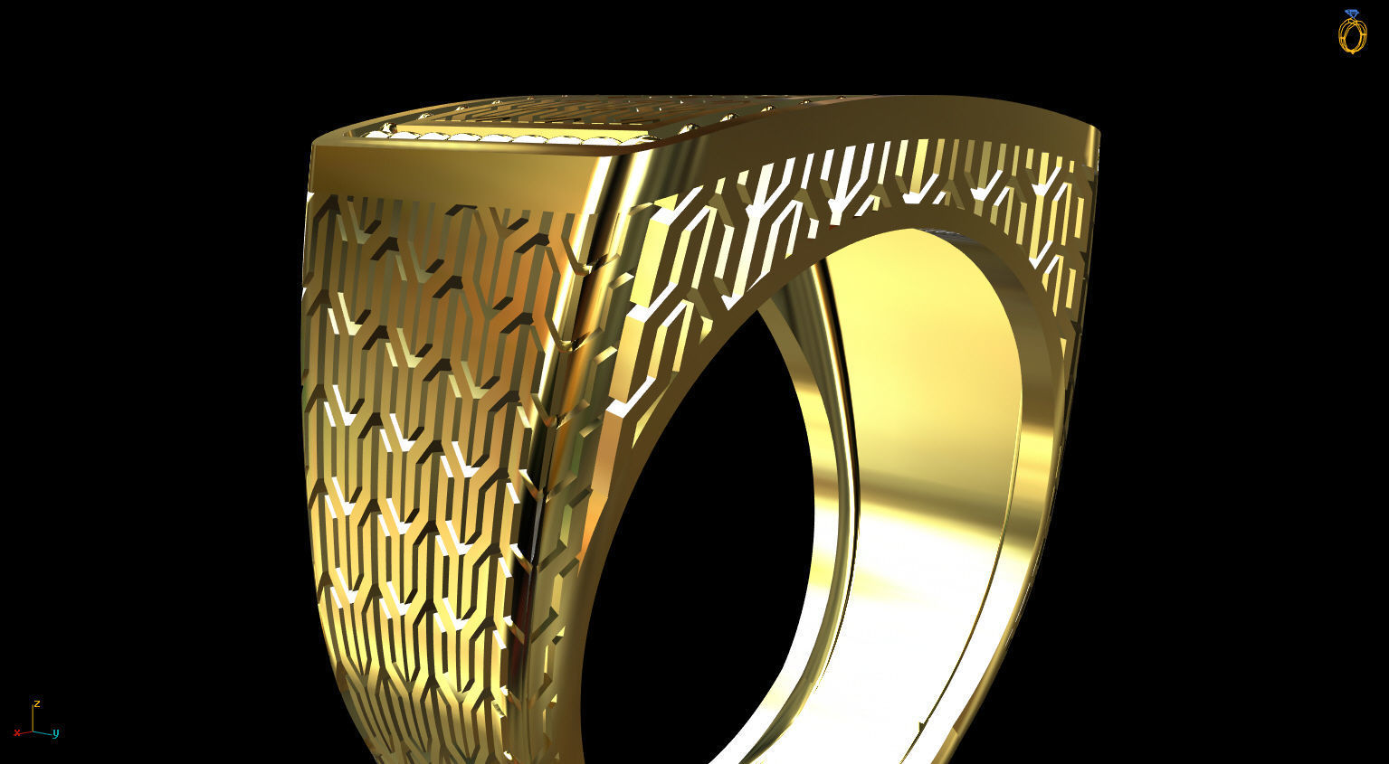 Texture Ring 3D print model_4