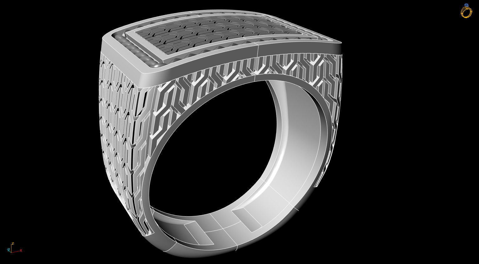 Texture Ring 3D print model_5
