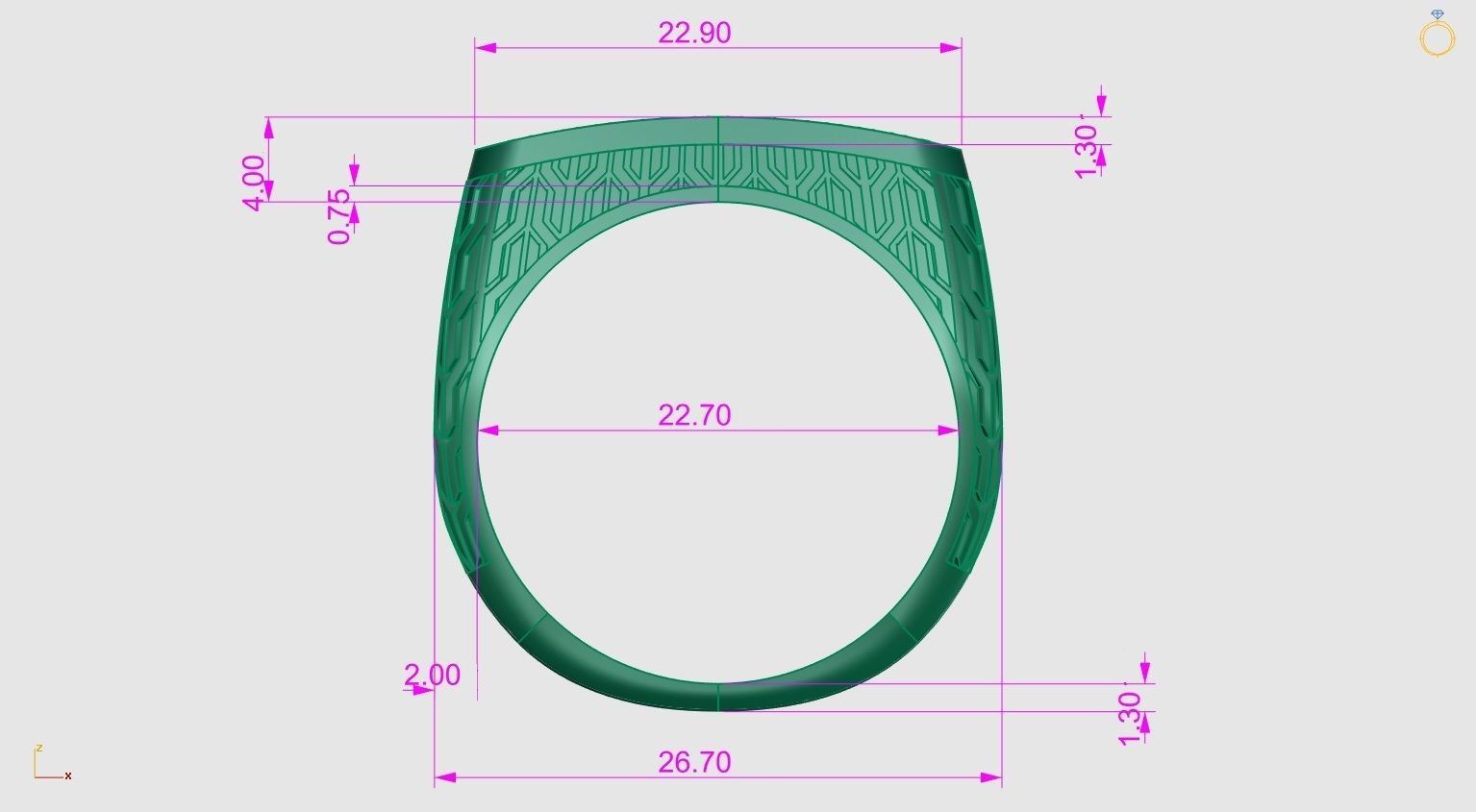Texture Ring 3D print model_19